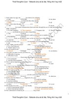 90 Bài tập trắc nghiệm ngữ pháp Tiếng Anh nâng cao có đáp án