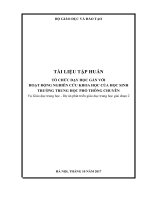 TỔ CHỨC DẠY HỌC GẮN VỚI  HOẠT ĐỘNG NGHIÊN CỨU KHOA HỌC CỦA HỌC SINH TRƯỜNG TRUNG HỌC PHỔ THÔNG CHUYÊN