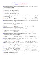 Trắc nghiệm hình học 12 theo từng chủ đề có đáp án