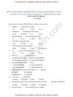 20 Câu hỏi trắc nghiệm Tiếng Anh chuyên đề từ loại có đáp án chi tiết