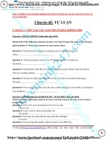 104 Bài tập Tiếng Anh có đáp án chuyên đề viết lại câu