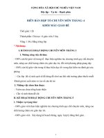 Biên bản họp tổ CM nghĩa bé  tháng 4