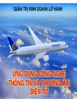 Ứng dụng công nghê thông tin và thương mại điện tử trong kinh doanh lữ hành