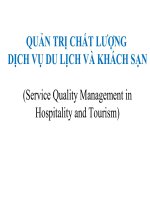 Quản trị chất lượng dịch vụ du lịch khách sạn