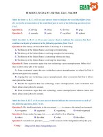 Đề thi thử môn anh sở GD  đt tỉnh bắc ninh lần 1