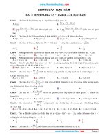 Bài Tập Toán Trắc Nghiệm Đạo Hàm Có Đáp Án