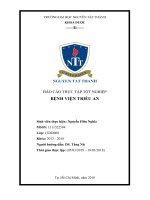 Báo cáo Thực tập bệnh viện ĐH Nguyễn Tất Thành  Triều An