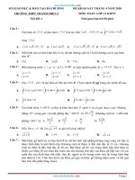 4 đề thi thử THPTQG môn Toán năm 2018 trường THPT Thanh Miện 2 có đáp án