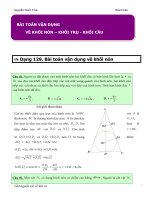 Câu hỏi trắc nghiệm môn toán 12   bài toán thực tế   mặt nón, mặt TRỤ, mặt cầu   file word có lời giải chi tiết 