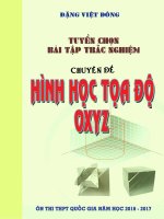 Chuyên đề HÌNH học tọa độ OXYZ   đặng việt đông   file word 