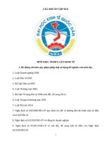 Bài tập PHÁP LUẬT KINH TẾ NEU