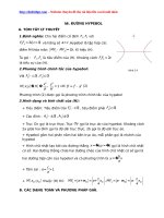 OXY   ĐƯỜNG HYPEBOL (lý thuyết + bài tập ứng dụng có lời giải)   file word 