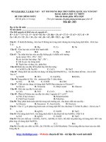 Đề thi THPTQG 2017 môn hóa mã đề 203 ( CHÍNH THỨC)   file word có lời giải chi tiết doc 