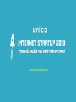 Ebook Unica tạo nhiều nguồn thu nhập trên internet 2018  Unica Internet Starup 2018  Nguyễn Trọng Thơ