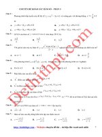 50 câu trắc nghiệm chuyên đề khảo sát hàm số   file word có đáp án 
