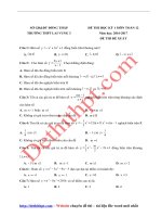 Đề đề xuất kiểm tra học kì 1   môn toán lớp 12   2016 2017   THPT lai vung 3   đồng tháp   file word có lời giải chi tiết 