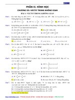 100 câu TRẮC NGHIỆM VECTƠ TRONG KHÔNG GIAN (có đáp án)   file word 