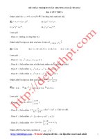 Trắc nghiệm toán chương 2 bài 1   lũy thừa 