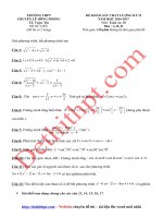 Đề dữ liệu kiểm tra học kỳ II môn toán lớp 10   THPT chuyên lê hồng phong giải chi tiết 