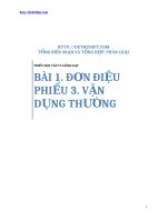 ỨNG DỤNG đạo hàm   PHIẾU ôn tập và GIẢNG dạy   bài 1  đơn điệu   PHIẾU 3  vận DỤNG THƯỜNG 