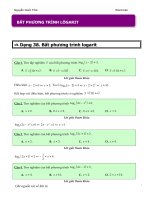 Câu hỏi trắc nghiệm môn toán 12   chương 2   hàm số mũ và logarit   bât phương trình logarit   file word có lời giải chi tiết 