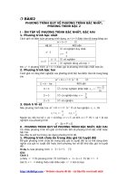 2  100 bài tập   PHƯƠNG TRÌNH QUY về PHƯƠNG TRÌNH bậc NHẤT  PHƯƠNG TRÌNH bậc 2   file word có lời giải chi tiết 