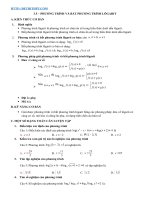 LOGARIT  c2   PHƯƠNG TRÌNH và bất PHƯƠNG TRÌNH LÔGARIT (lý thuyết + bài tập vận dụng có lời giải) 