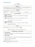 LOGARIT  bài 3 logarit  (lý thuyết + bài tập vận dụng có lời giải) 