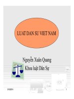LUẬT DÂN SỰ VIỆT NAM   NGUYỄN XUÂN QUANG