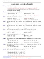 Bài tập trắc nghiệm toán 11   131 câu QUAN hệ VUÔNG góc   file word 