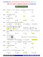 360 câu TRẮC NGHIỆM GIỚI hạn có đáp án 