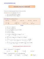 LOGARIT  PHƯƠNG TRÌNH, BPT mũ (lý thuyết + bài tập vận dụng có lời giải) 