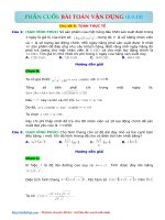 Bài toán vận dụng cao   chủ đề 8  TOÁN THỰC tế   có lời giải file word 