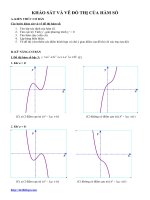 ỨNG DỤNG đạo hàm   KHẢO sát và vẽ đồ THỊ của hàm số  (lý thuyết + bài tập vận dụng có lời giải)   file word 