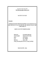 Đánh giá đa dạng một số loài thực vật và đưa ra các giải pháp bảo vệ tại lâm trường qùy hợp – huyện qùy hợp – tỉnh nghệ an