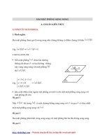 SONG SONG   HAI mặt PHẲNG SONG SONG (lý thuyết + bài tập vận dụng)   file word 