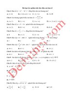 35 bài tập trắc nghiệm tính đơn điệu của hàm số   file word có đáp án 