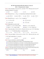 ĐỀ THI THAM KHẢO KIỂM TRA học kì 1 (toán 11)   đề 02   file word có lời giải chi tiết 