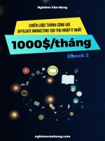 Ebook số 2 Chiến Lược Thành Công Với Affiliate  Marketingtạo thu nhập ít nhất 1000 đô tháng