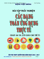 CÁC bài TOÁN ỨNG DỤNG   đặng việt đông   file word 