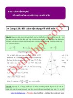 Câu hỏi trắc nghiệm môn toán 12   bài toán thực tế   mặt nón  mặt TRỤ  mặt cầu   file word có lời giải chi tiết 