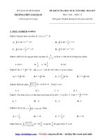 Đề thi HK2 toán 12 năm học 2016   2017   THPT tam quan   bình định   file word có lời giải chi tiết doc 