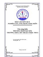 Phương pháp dạy bài thường thức mỹ thuật ở bậc THCS