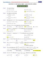 120 câu TRẮC NGHIỆM bất ĐẲNG THỨC – bất PHƯƠNG TRÌNH (có đáp án)   file word 