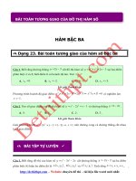 Câu hỏi TN môn toán 12   chương i   hàm số   tương giao   file word có đáp án và lời giải chi tiết 