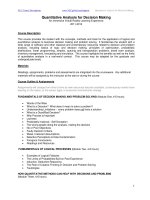 Quantitative analysis for decision making an immersive virtual reality learning experience 