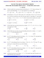 TÍCH PHÂN   94 câu ỨNG DỤNG TÍCH PHÂN TRONG TÍNH THỂ TÍCH KHỐI TRÒN XOAY – có HƯỚNG dẫn GIẢI 