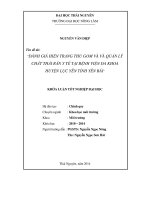 Đánh giá hiện trạng thu gom và quản lý chất thải rắn y tế tại bệnh viện đa khoa huyện lục yên tỉnh yên bái 