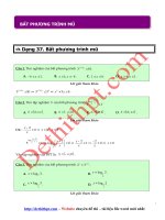 Câu hỏi trắc nghiệm môn toán 12   chương 2   hàm số mũ và logarit   bât phương trình mũ  giải chi tiết 
