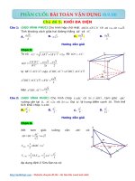 Bài toán vận dụng cao   chủ đề 5  KHỐI đa DIỆN   có lời giải file word 